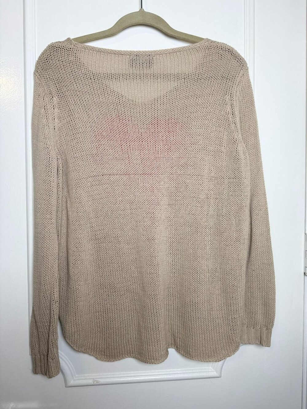 Wooden Ships Pink Heart Sweater Size S/M - Picture 3 of 5